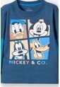 Camiseta De Mickey Mouse Azul Manga Larga Para Niño 2T A 5T 5T de Disney
