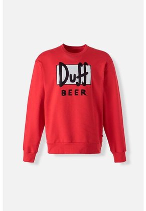 Buzo De Los Simpson Rojo Cerrado Para Hombre S