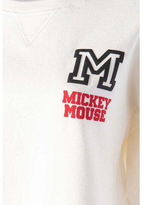 Buzo De Mickey Mouse Marfil Cerrado Para Mujer S