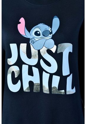 Buzo De Stitch Azul Oscuro De Diseño Cerrado Para Mujer L