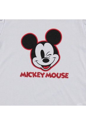 Camiseta De Mickey Mouse Manga Corta Blanca Para Niña 10