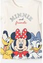 Camiseta De Minnie Mouse Manga Corta Marfil Para Niña 2T A 5T 4T de Disney