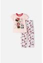 Pijama De Minnie Mouse Manga Corta Rosa Y Rojo Para Niña 2T A 5T 5T de Disney