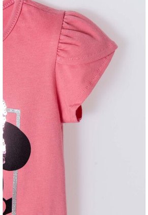 Camiseta De Minnie Mouse Rosa Viejo Manga Corta Para Niña 2T A 5T 4T