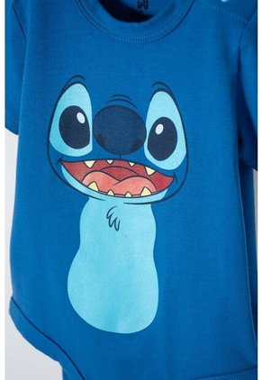 Body De Stitch Con Gorro Azul Para Bebé Niña 3-6