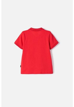 Camiseta Tipo Polo De Cars Rojo Para Niño 2T A 5T 5T