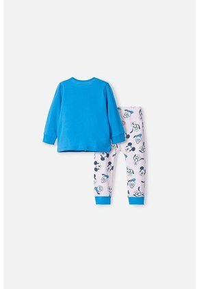 Pijama De Mickey Mouse Azul Manga Larga Para Bebé Niño 6-9