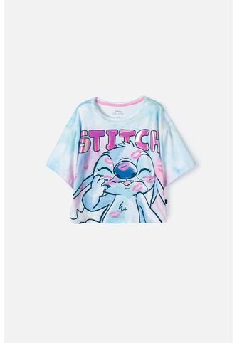 Camiseta De Stich Manga Corta Multicolor Para Niña 6 Disney
