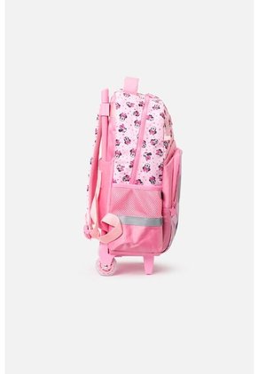 Morral De Minnie Mouse 16.5" Con Ruedas Rosado Para Niña U