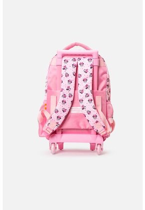 Morral De Minnie Mouse 16.5" Con Ruedas Rosado Para Niña U