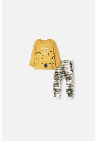 Pijama De Winnie The Pooh Con Pantalón Largo Multicolor Para Bebé Niño 18-24 Disney