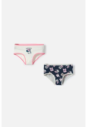 Panties De Minnie Mouse Multicolor En Dúo Para Niña 10 Disney