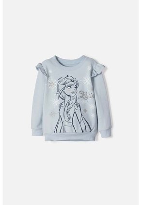 Buzo De Frozen Cerrado Azul Para Niña 2T A 6T 4T