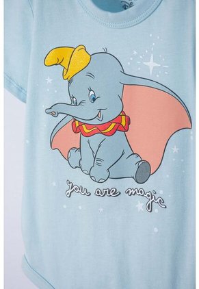 Body De Dumbo Manga Corta Azul Para Bebé Niña 12-18
