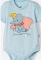 Body De Dumbo Manga Corta Azul Para Bebé Niña 12-18 de Disney