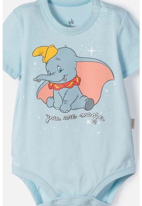 Body De Dumbo Manga Corta Azul Para Bebé Niña 12-18