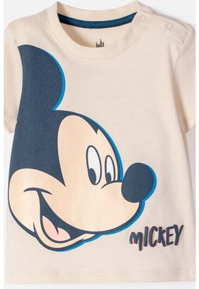 Camiseta De Mickey Mouse Manga Corta Almendra Para Bebé Niño 3-6