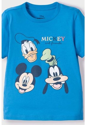 Pijama De Mickey Mouse Azul Y Marfil Oscuro De Pantalón Largo Para Niño 2T A 5T 4T