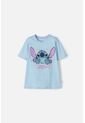 Camiseta De Stich Azul Con Brillo Para Niña 12 de Disney