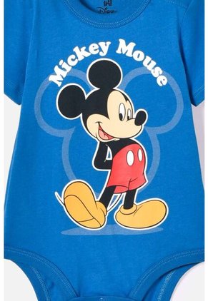Body De Mickey Mouse Manga Corta Azul Para Bebé Niño 9-12