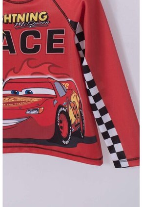 Conjunto De Baño Cars Manga Larga Rojo Para Niño De 2T A 5T 5T