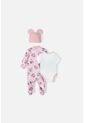 Set Primer Día De Minnie Mouse Marfil Y Rosado Estampado Para Bebé Niña 0-3 de Disney