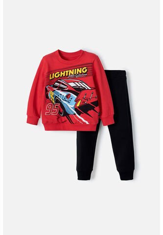 Conjunto De Cars Con Pantalón Rojo Y Negro Para Niño 2T A 5T 5T Disney