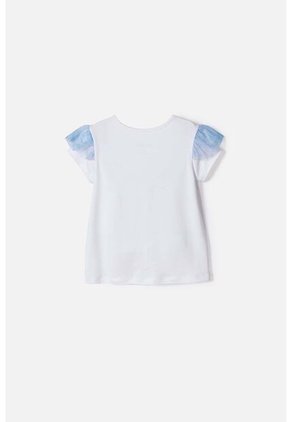 Camiseta De Frozen Manga Corta Blanco Para Niña 2T A 6T 2T