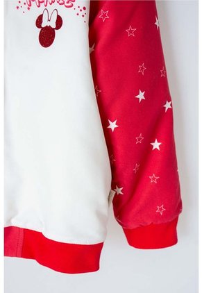 Chaqueta De Minnie Mouse Con Cierre Marfil Y Rojo Para Niña 2T A 5T 3T