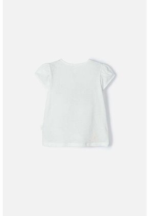 Camiseta De Blancanieves Marfil Estampada En Frente Para Niña 2T A 5T 5T