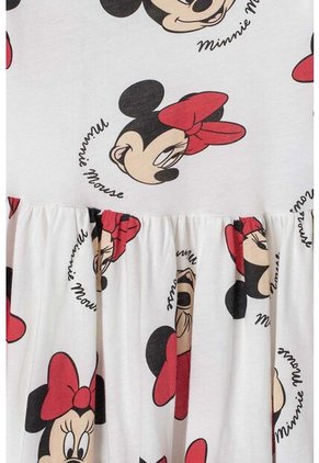 Vestido De Minnie Mouse Manga Corta Multicolor Para Niña 10