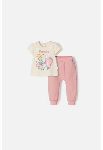 Conjunto De Dumbo Manga Corta Para Bebé Niña 6-9 Disney
