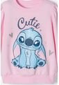 Buzo De Stitch Rosado Claro Cerrado Para Niña 2T A 5T 3T de Disney