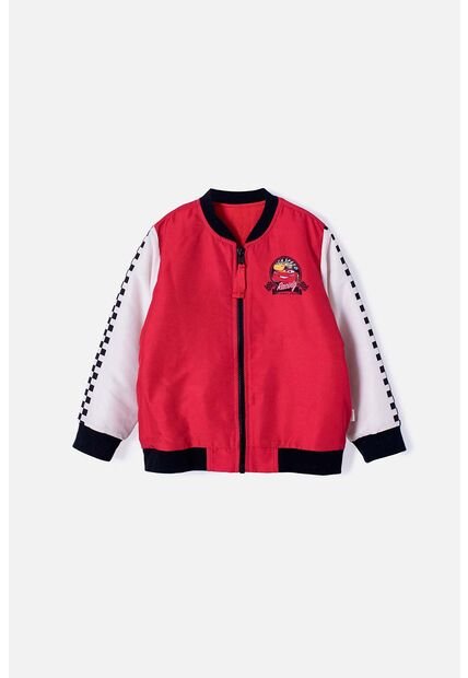 Chaqueta De Cars Con Cierre Roja Y Blanca Para Niño 2T