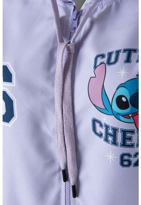 Chaqueta De Stitch Lila Con Cierre Para Mujer XS