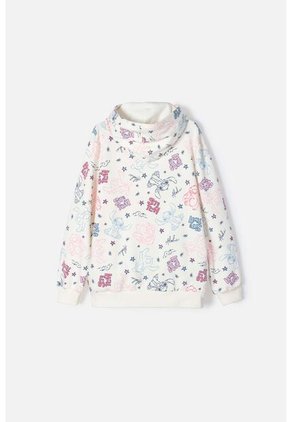 Chaqueta De Stitch Marfil Con Capucha Para Niña 8