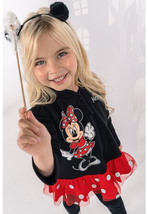 Buzo De Minnie Mouse Negro Con Bolero Para Niña 2T A 5T 3T