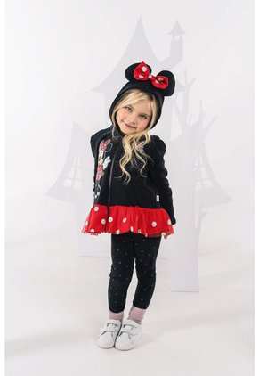 Buzo De Minnie Mouse Negro Con Bolero Para Niña 2T A 5T 3T