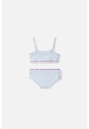 Conjunto De Top Y Panty De Stitch Azul Cielo Para Niña 10