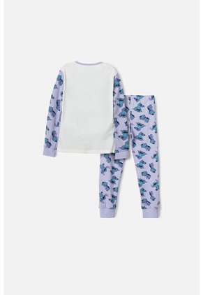 Pijama De Lilo Y Stitch Manga Larga Multicolor Para Niña 8