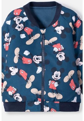 Chaqueta De Mickey Mouse Con Cierre Azul Para Bebé Niño 3-6