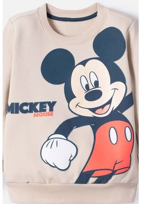 Buzo De Mickey Mouse Caqui Estampado En Frente Para Niño 2T A 5T 4T