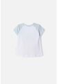 Camiseta De Stitch Manga Corta Blanco Para Niña 2T A  5T 3T de Disney