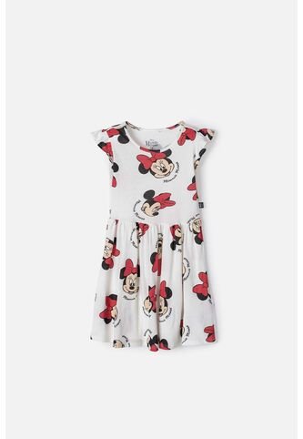 Vestido De Minnie Mouse Manga Corta Multicolor Para Niña 12 Disney