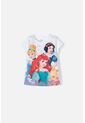 Camiseta De Princesas Manga Corta Blanca Para Niña 6 de Disney