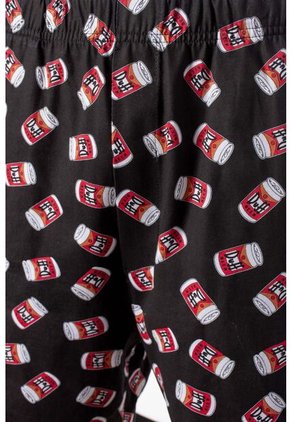 Pijama De Los Simpson De Pantalón Corto Rojo Y Negro Para Hombre M