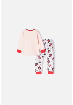 Pijama De Minnie Mouse Estampado Rosado Para Bebé Niña 9-12