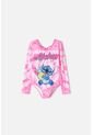 Vestido De Baño De Stitch Fucsia Manga Larga Para Niña 6 de Disney