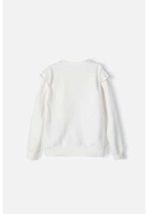 Buzo De Encanto Con Cuello Redondo Blanco Para Niña 8