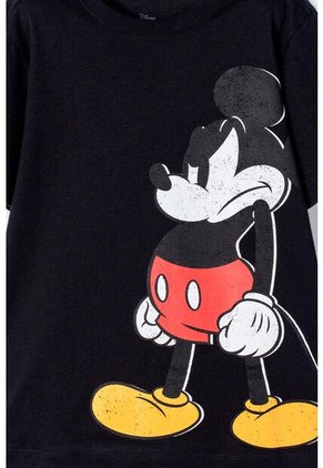 Camiseta De Mickey Mouse Negra Manga Corta Para Niño 12